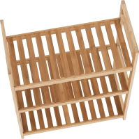 3-policový regál, přírodní bambus, FIORE TYP 1