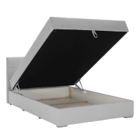 Boxpringová postel 140x200, světle šedá, FERATA KOMFORT