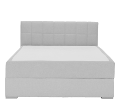 Boxpringová postel 140x200, světle šedá, FERATA KOMFORT
