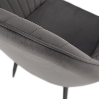 Designové křeslo, šedá Velvet látka, ZIRKON