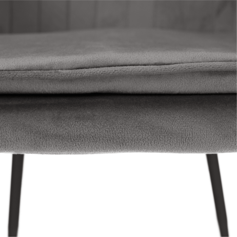 Designové křeslo, šedá Velvet látka, ZIRKON