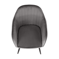 Designové křeslo, šedá Velvet látka, ZIRKON