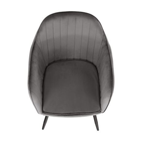 Designové křeslo, šedá Velvet látka, ZIRKON