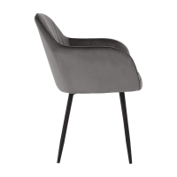 Designové křeslo, šedá Velvet látka, ZIRKON