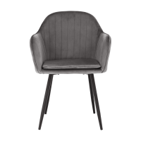 Designové křeslo, šedá Velvet látka, ZIRKON