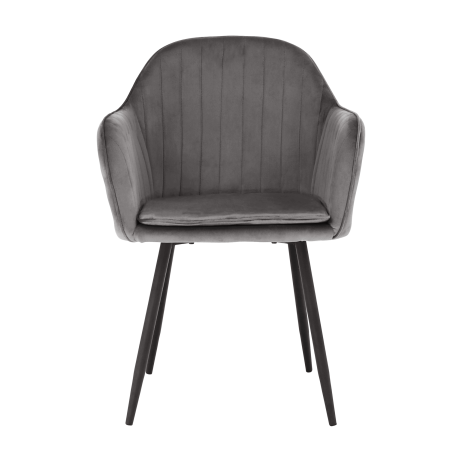 Designové křeslo, šedá Velvet látka, ZIRKON