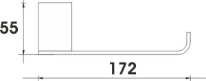 Držák na toaletní papír KIBO 14055G-90, černá