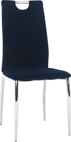 Jídelní židle, modrá Velvet látka / chrom, OLIVA NEW