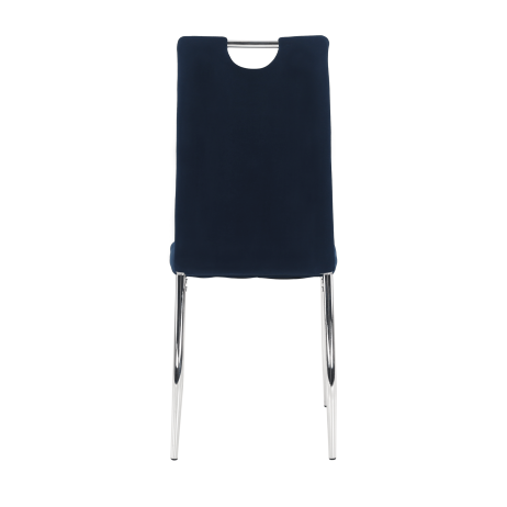 Jídelní židle, modrá Velvet látka / chrom, OLIVA NEW