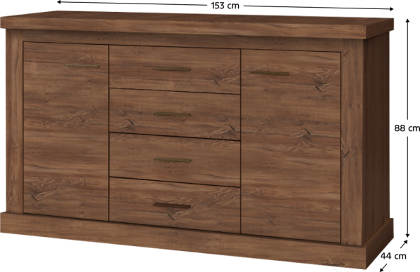 Komoda HILARD AR5, dub stirling