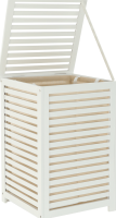 Koš na prádlo, lakovaný bambus/bílá/béžová, BASKET