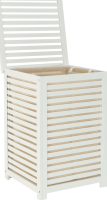 Koš na prádlo, lakovaný bambus/bílá/béžová, BASKET