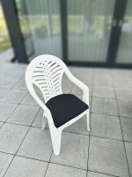 Malý polstr na židli, tmavěšedý melír