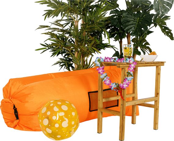 Nafukovací sedací vak/lazy bag LEBAG, oranžová