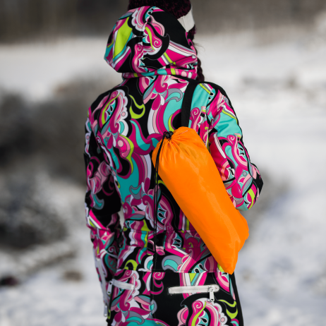 Nafukovací sedací vak/lazy bag LEBAG, oranžová