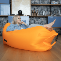 Nafukovací sedací vak/lazy bag LEBAG, oranžová