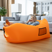 Nafukovací sedací vak/lazy bag LEBAG, oranžová