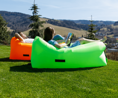 Nafukovací sedací vak/lazy bag LEBAG, oranžová
