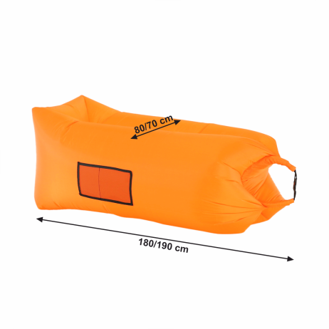 Nafukovací sedací vak/lazy bag LEBAG, oranžová