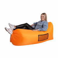 Nafukovací sedací vak/lazy bag LEBAG, oranžová