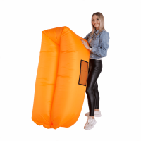 Nafukovací sedací vak/lazy bag LEBAG, oranžová