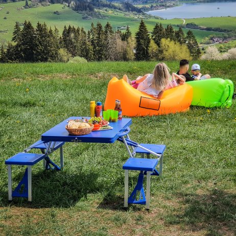 Nafukovací sedací vak/lazy bag LEBAG, oranžová
