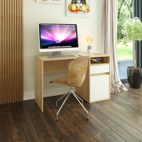 PC stůl, dub sonoma/bílá, BILI NEW