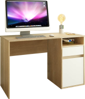 PC stůl, dub sonoma/bílá, BILI NEW