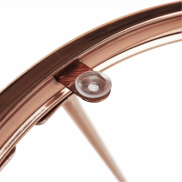 Příruční stolek VALERO, rose gold chrom růžová / černá