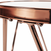Příruční stolek VALERO, rose gold chrom růžová / černá