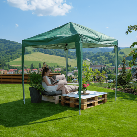 Nůžkový skládací zahradní altánek / pavilon, zelená, 2x2 m, TREKAN TYP 1