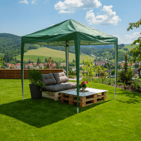 Nůžkový skládací zahradní altánek / pavilon, zelená, 2x2 m, TREKAN TYP 1