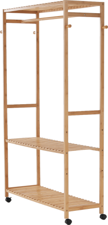Šatní organizér, přírodní bambus, Melar