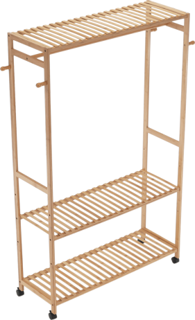 Šatní organizér, přírodní bambus, Melar