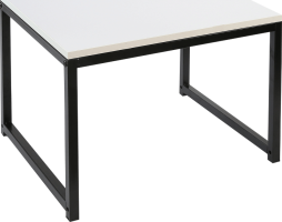 Set 2 konferenčních stolků, matná bílá / černá, KASTLER NEW TYP 2