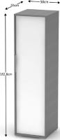 Věšáková skříň, grafit / bílá, RIOMA NEW TYP 20