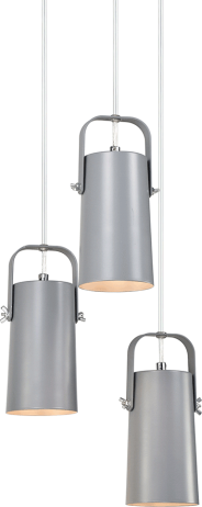 Visící lampa, šedá / kov, DEVAN