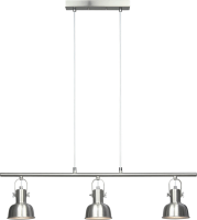 Visící lampa v retro stylu, kov, matný nikl, AVIER TYP 4