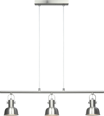 Visící lampa v retro stylu, kov, matný nikl, AVIER TYP 4