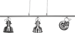 Visící lampa v retro stylu, kov, matný nikl, AVIER TYP 4