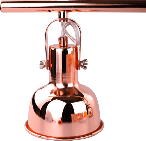 Visící lampa v retro stylu, kov, rose gold, AVIER TYP 4