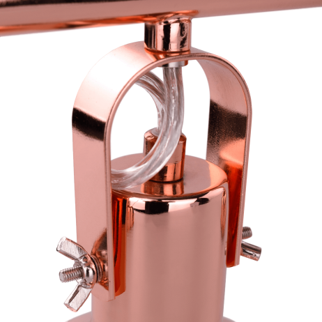 Visící lampa v retro stylu, kov, rose gold, AVIER TYP 4