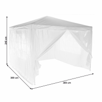 Zahradní párty stan, bílá, 3x3 m, TEKNO TYP 1