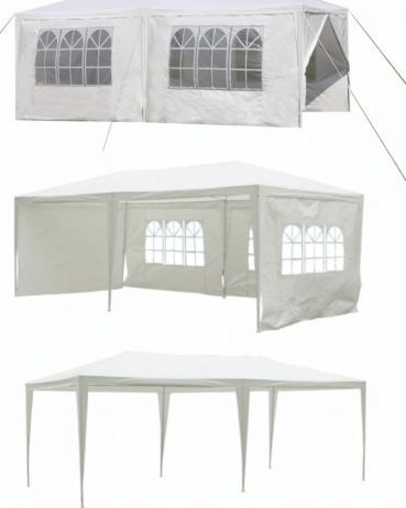 Zahradní párty stan, bílá, 3x6 m, TEKNO TYP 2