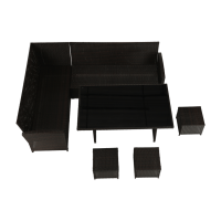 Zahradní set, hnědá / krémová, STARK NEW