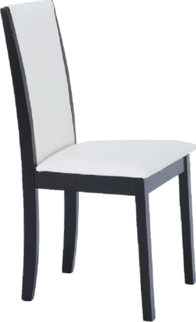 Židle Venis NEW, wenge / ekokůže bílá