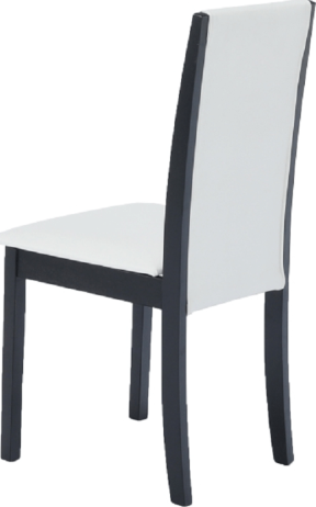 Židle Venis NEW, wenge / ekokůže bílá