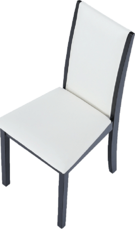 Židle Venis NEW, wenge / ekokůže bílá