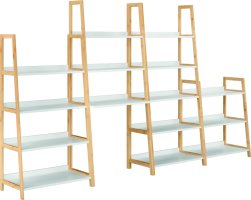 Regál KOEN TYP 1, bílá / přírodní