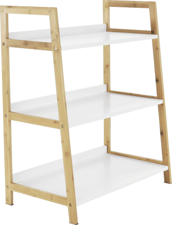 Regál KOEN TYP 1, bílá / přírodní